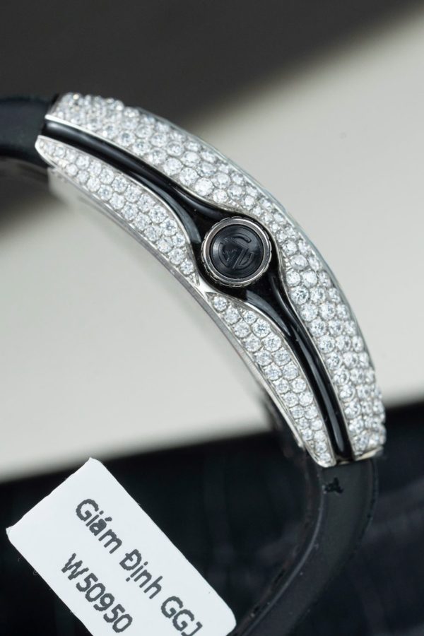 Đồng Hồ Franck Muller Rep Cao Cấp Vanguard V32 Mặt Trắng Vỏ Đính Kim Cương Moissanite 36mm (2)