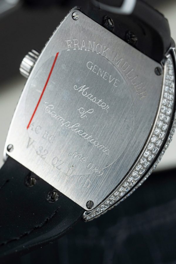 Đồng Hồ Franck Muller Rep Cao Cấp Vanguard V32 Mặt Trắng Vỏ Đính Kim Cương Moissanite 36mm (2)