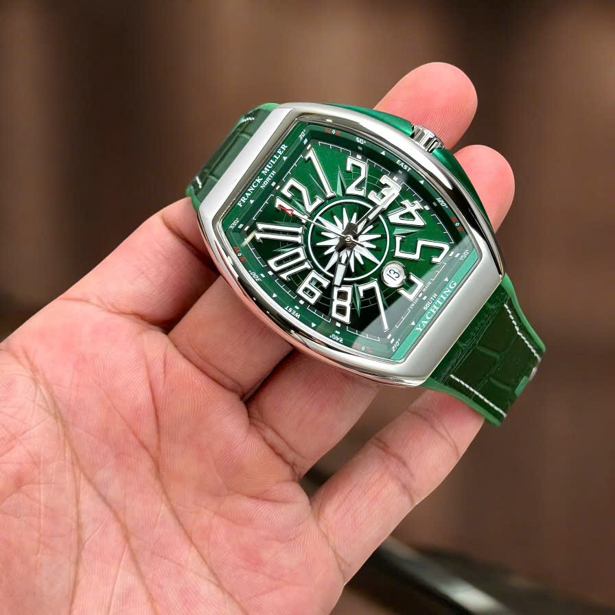 Đồng Hồ Franck Muller V45 Replica 11 Nam Màu Xanh Lá Cây Nhà Máy ABF 45mm (2)