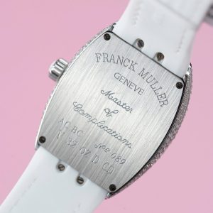 Đồng Hồ Franck Muller Vanguard V32 Màu Trắng Replica 11 Vỏ Đính Kim Cương Moissanite 36mm (2)
