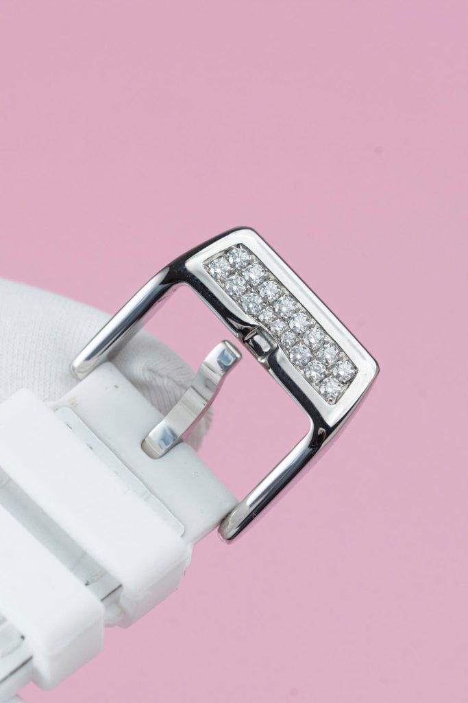 Đồng Hồ Franck Muller Vanguard V32 Màu Trắng Replica 11 Vỏ Đính Kim Cương Moissanite 36mm (2)
