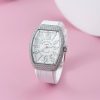 Đồng Hồ Franck Muller Vanguard V32 Màu Trắng Replica 11 Vỏ Đính Kim Cương Moissanite 36mm (2)