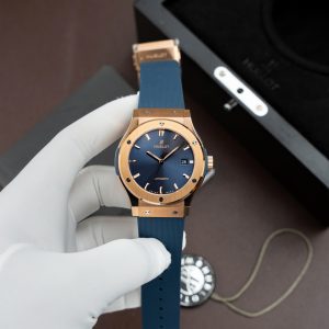 Đồng Hồ Hublot Classic Fusion King Gold Chế Tác Màu Xanh Blue Máy SW300 Thuỵ Sỹ 42mm (2)