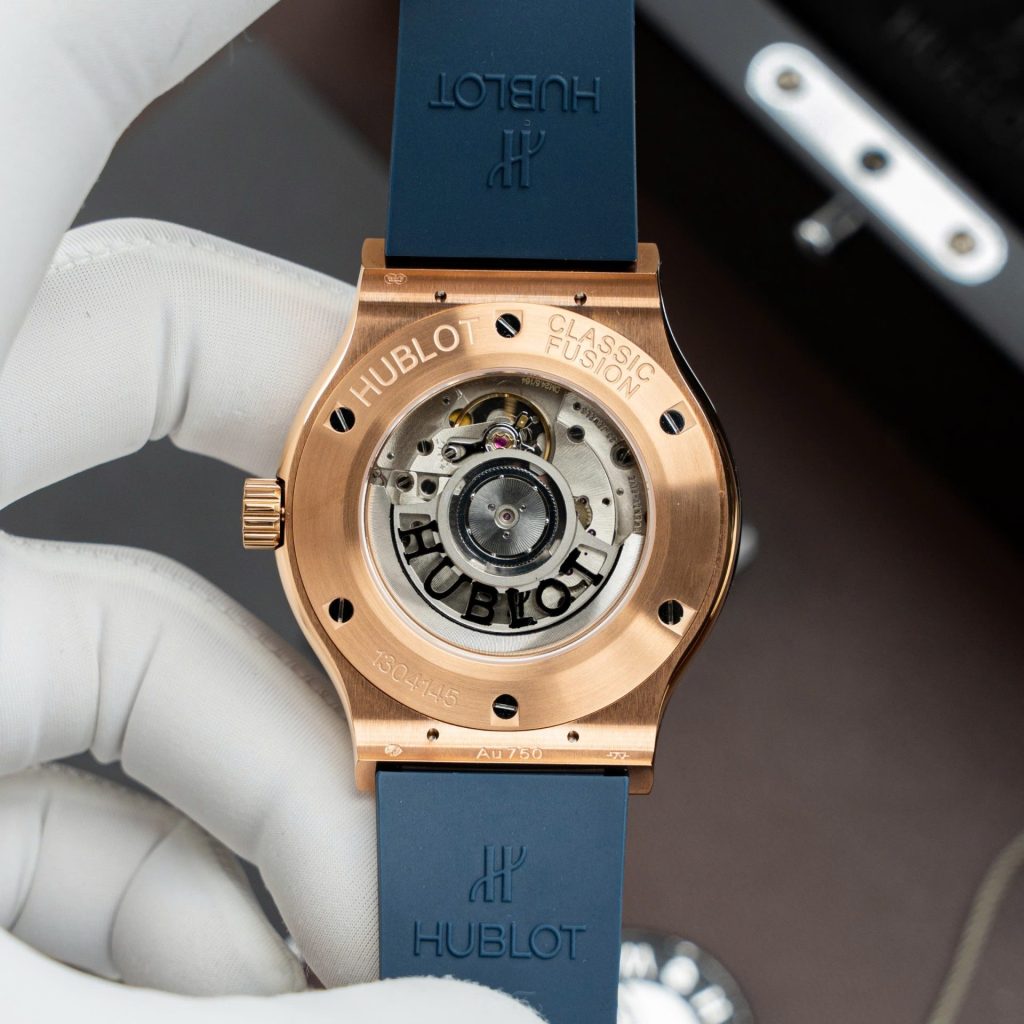Đồng Hồ Hublot Classic Fusion King Gold Chế Tác Màu Xanh Blue Máy SW300 Thuỵ Sỹ 42mm (2)