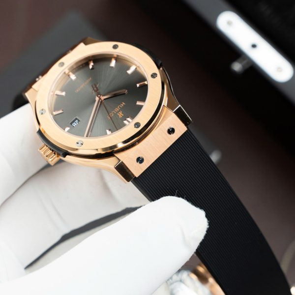 Đồng Hồ Hublot Classic Fusion King Gold Rep 11 Mặt Xám Máy SW300 Thuỵ Sỹ 42mm (2)