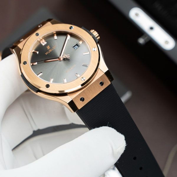 Đồng Hồ Hublot Classic Fusion King Gold Rep 11 Mặt Xám Máy SW300 Thuỵ Sỹ 42mm (2)