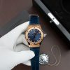 Đồng Hồ Hublot Classic Fusion King Gold Rep 11 Màu Xanh Dương Máy SW300 Dây Da Cá Sấu 42mm (2)