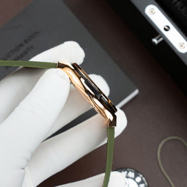Đồng Hồ Hublot Classic Fusion King Gold Replica 11 Màu Xanh Lá Cây Máy SW300 Dây Da Cá Sấu 42mm (2)