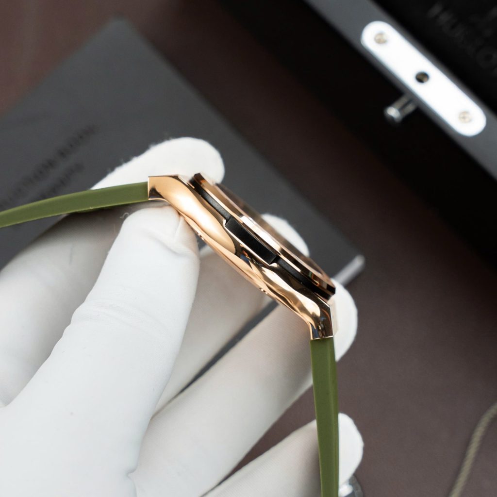 Đồng Hồ Hublot Classic Fusion King Gold Replica 11 Màu Xanh Lá Cây Máy SW300 Thuỵ Sỹ 42mm (2)
