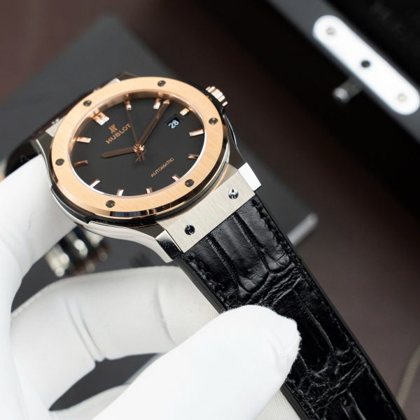 Đồng Hồ Hublot Replica 11 Classic Fusion Titanium King Gold Máy SW300 Dây Da Cá Sấu 42mm (2)