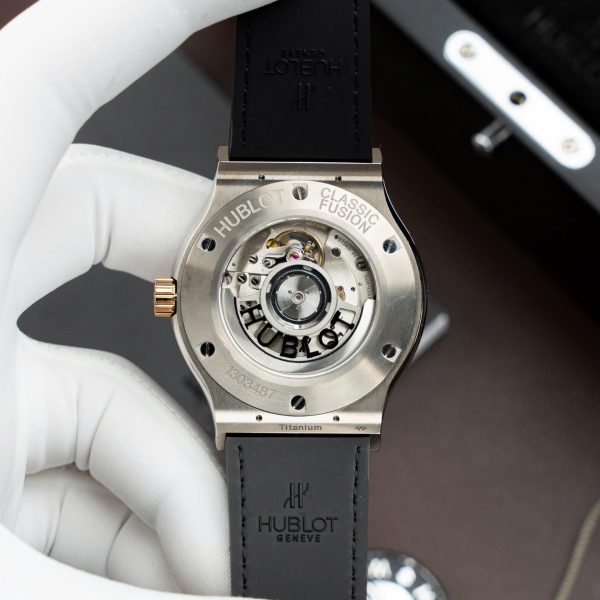 Đồng Hồ Hublot Replica 11 Classic Fusion Titanium King Gold Máy SW300 Dây Da Cá Sấu 42mm (2)