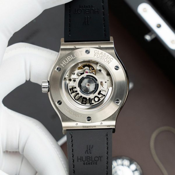 Đồng Hồ Hublot Replica 11 Classic Fusion Titanium Mặt Xám Máy SW300 Dây Da Cá Sấu 42mm (2)