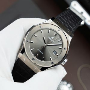 Đồng Hồ Hublot Replica 11 Classic Fusion Titanium Mặt Xám Máy SW300 Dây Da Cá Sấu 42mm (2)