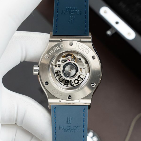 Đồng Hồ Hublot Replica Cao Cấp Classic Fusion Titanium Màu Đen Máy SW300 Dây Da Cá Sấu 42mm (2)