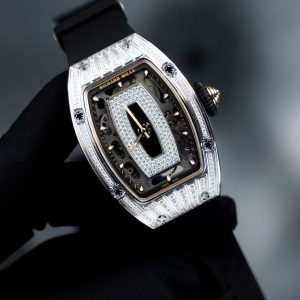 Đồng Hồ Richard Mille Chế Tác RM07-01 Nữ Đính Đá Dây Cao Su Đen Xưởng ZF 36mm (2)
