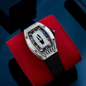 Đồng Hồ Richard Mille Chế Tác RM07-01 Nữ Đính Đá Dây Cao Su Đen Xưởng ZF 36mm (2)