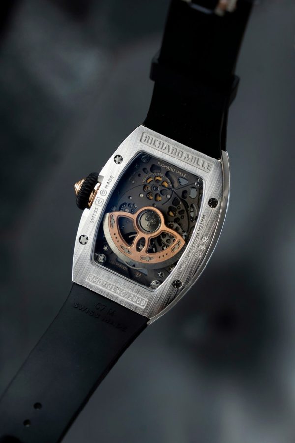 Đồng Hồ Richard Mille Chế Tác RM07-01 Nữ Đính Đá Dây Cao Su Đen Xưởng ZF 36mm (2)