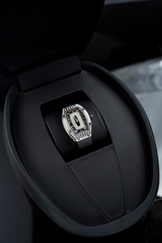 Đồng Hồ Richard Mille Chế Tác RM07-01 Nữ Đính Đá Dây Cao Su Đen Xưởng ZF 36mm (2)