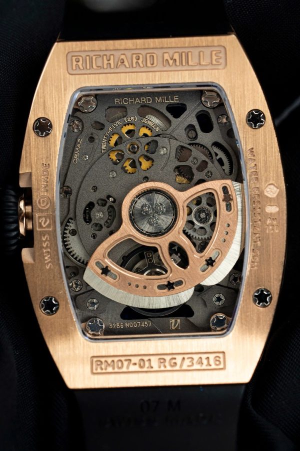 Đồng Hồ Richard Mille Chế Tác RM07-01 Nữ Mạ Vàng Hồng Xưởng ZF 36mm (2)