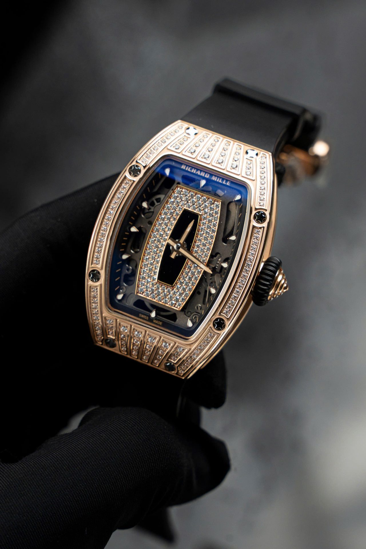 Đồng Hồ Richard Mille Chế Tác RM07-01 Nữ Mạ Vàng Hồng Xưởng ZF 36mm (2)