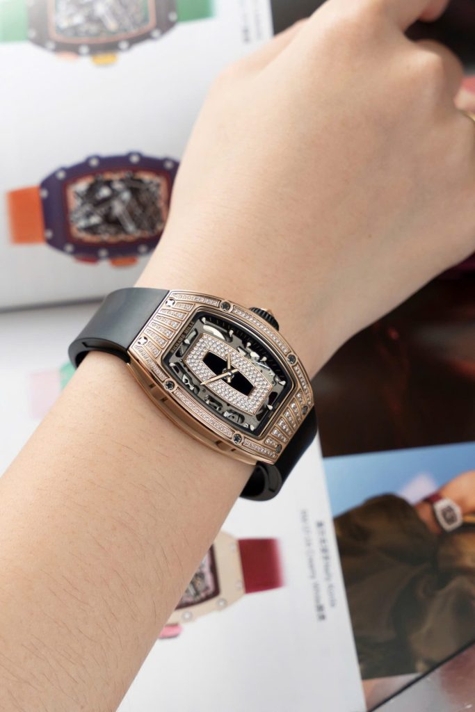 Đồng Hồ Richard Mille Chế Tác RM07-01 Nữ Mạ Vàng Hồng Xưởng ZF 36mm (2)