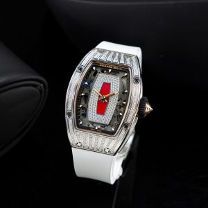 Đồng Hồ Richard Mille Rep 11 RM07-01 Nữ Máy Cơ Dây Cao Su Trắng Xưởng ZF 36mm (2)