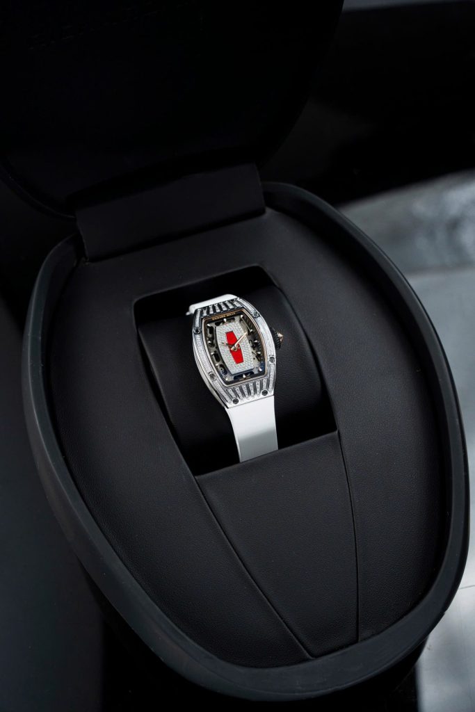 Đồng Hồ Richard Mille Rep 11 RM07-01 Nữ Máy Cơ Dây Cao Su Trắng Xưởng ZF 36mm (2)