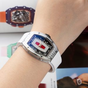 Đồng Hồ Richard Mille Rep 11 RM07-01 Nữ Máy Cơ Dây Cao Su Trắng Xưởng ZF 36mm (2)