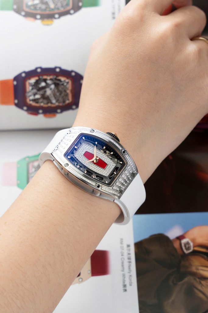 Đồng Hồ Richard Mille Rep 11 RM07-01 Nữ Máy Cơ Dây Cao Su Trắng Xưởng ZF 36mm (2)