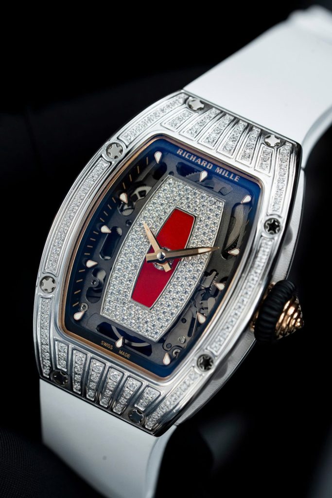 Đồng Hồ Richard Mille Rep 11 RM07-01 Nữ Máy Cơ Dây Cao Su Trắng Xưởng ZF 36mm (2)