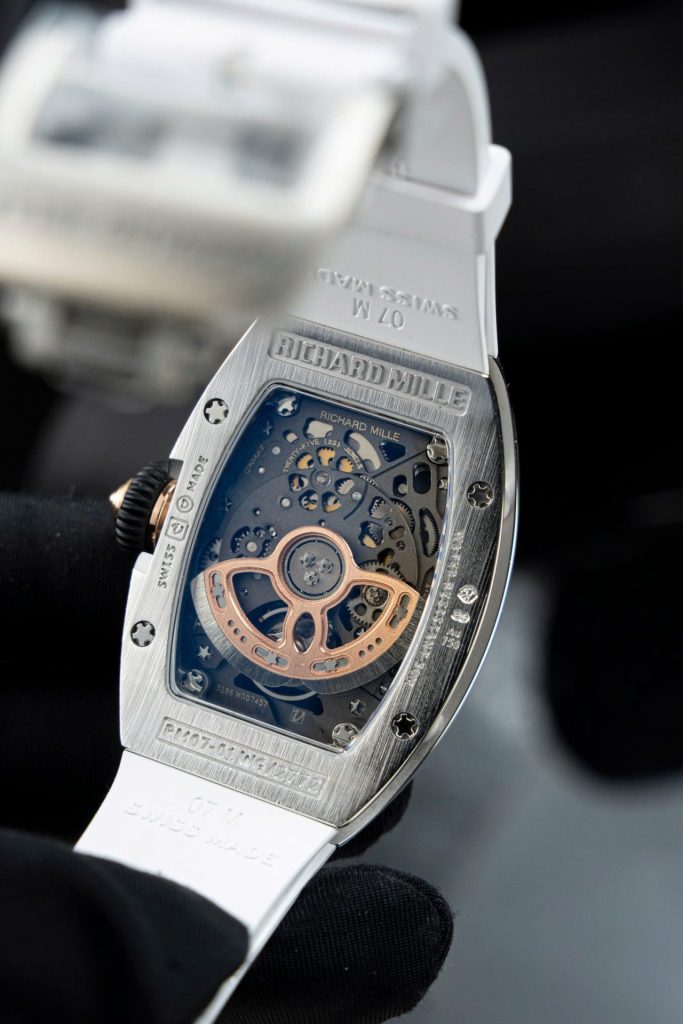 Đồng Hồ Richard Mille Rep 11 RM07-01 Nữ Máy Cơ Dây Cao Su Trắng Xưởng ZF 36mm (2)