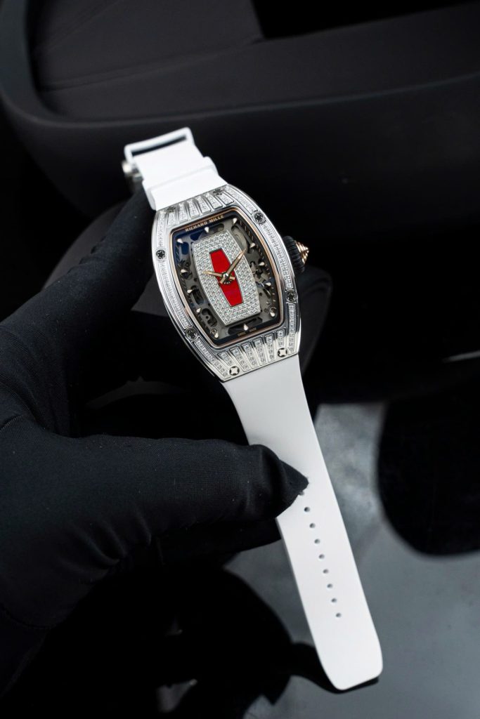 Đồng Hồ Richard Mille Rep 11 RM07-01 Nữ Máy Cơ Dây Cao Su Trắng Xưởng ZF 36mm (2)