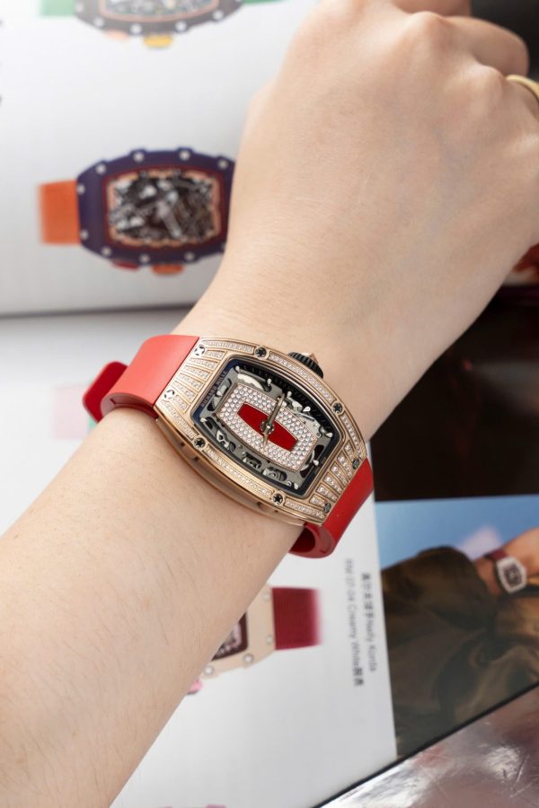 Đồng Hồ Richard Mille Replica 11 RM07-01 Nữ Màu Đỏ Xưởng ZF 36mm (2)