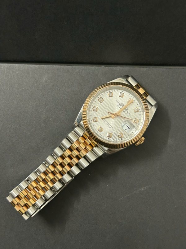 Đồng Hồ Rolex DateJust Lướt Replica 11 Demi Rose Gold Mặt Nếp Gấp 36mm (6)