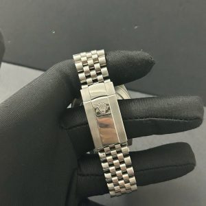 Đồng Hồ Rolex Lướt DateJust Nam Mặt Đen Cọc Số Đá Replica 11 Nhà Máy Clean 41mm (2)