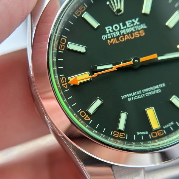 Đồng Hồ Rolex Milgauss 116400GV Replica 11 Màu Xanh Lá Cây Nhà Máy VS 40mm (2)