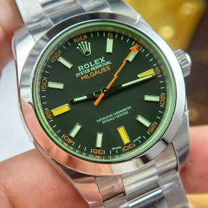Đồng Hồ Rolex Milgauss 116400GV Replica 11 Màu Xanh Lá Cây Nhà Máy VS 40mm (2)
