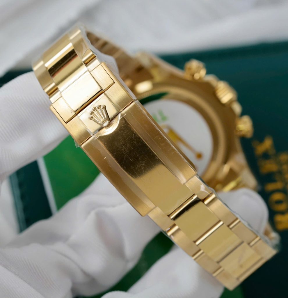 Đồng Hồ Rolex Replica 11 Daytona 126508 Mặt Xanh Green Mạ Vàng Xưởng THB 40mm (2)