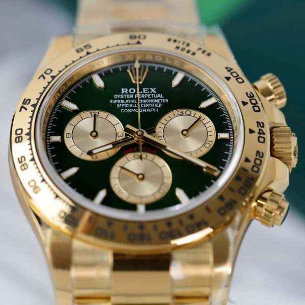 Đồng Hồ Rolex Replica 11 Daytona 126508 Mặt Xanh Green Mạ Vàng Xưởng THB 40mm (2)