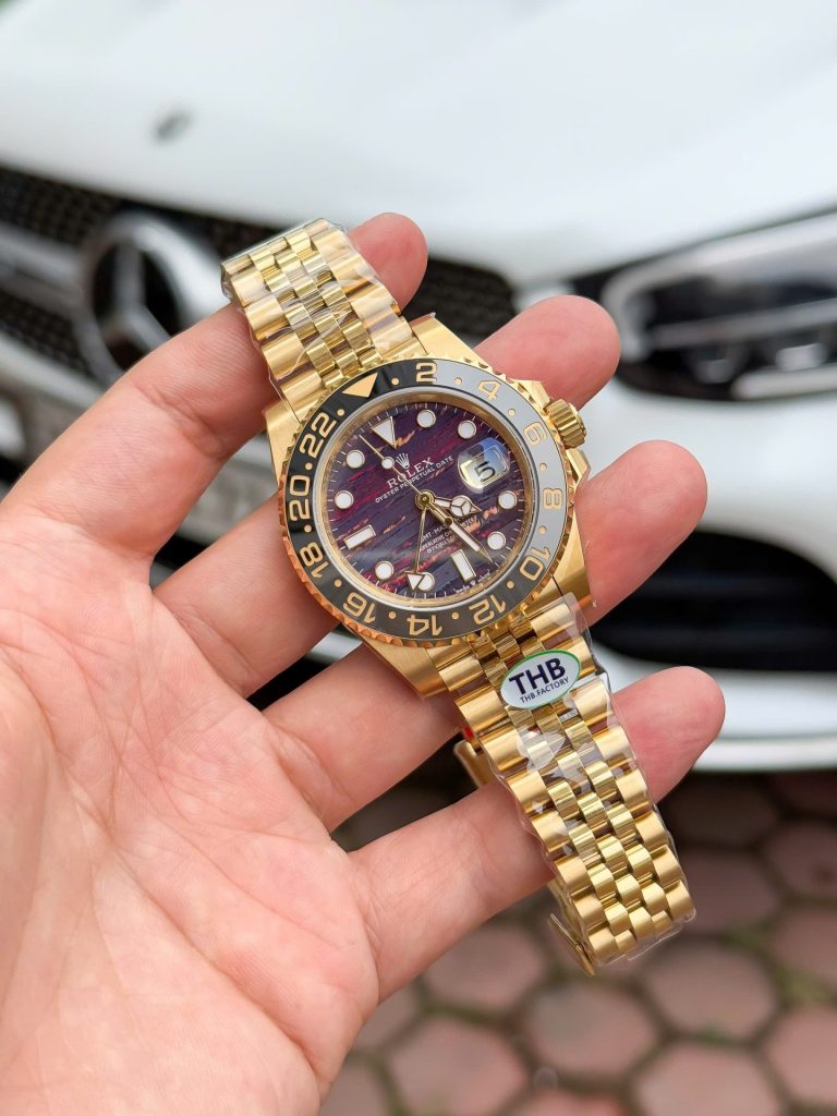 Đồng Hồ Rolex Replica 11 GMT-Master II 126718GRNR Mặt Đá Mắt Hổ Nhà Máy THB 40mm (2)