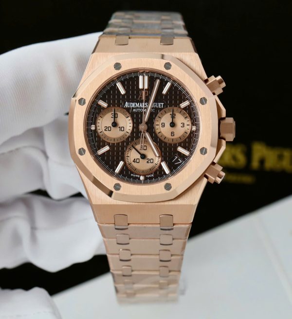 Đồng Hồ Audemars Piguet Chế Tác Royal Oak Chronograph 26239 Mặt Nâu Máy Mỏng Xưởng APS 41mm (2)