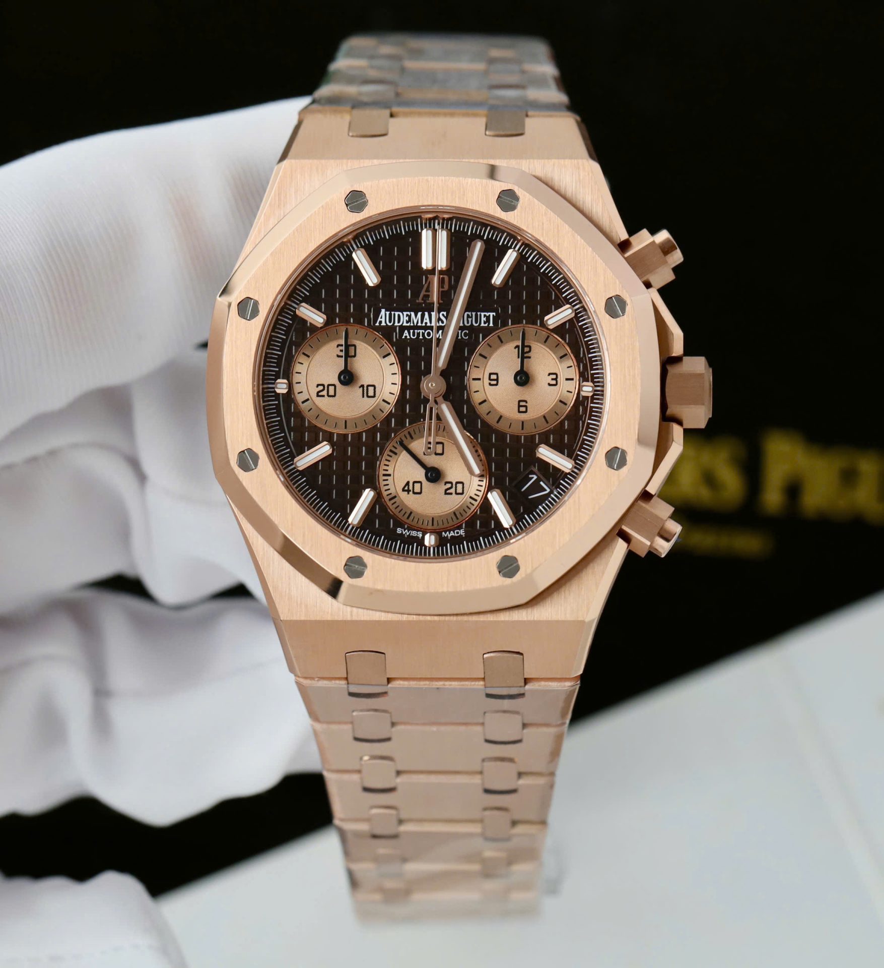 Đồng Hồ Audemars Piguet Chế Tác Royal Oak Chronograph 26239 Mặt Nâu Máy Mỏng Xưởng APS 41mm (2)