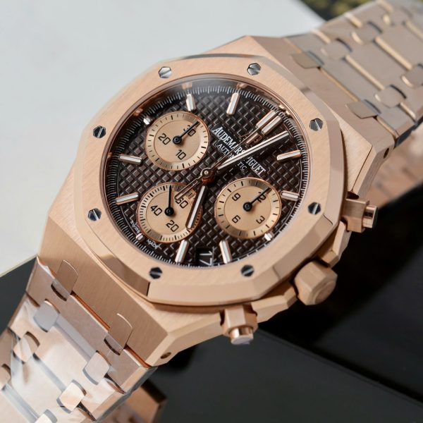 Đồng Hồ Audemars Piguet Chế Tác Royal Oak Chronograph 26239 Mặt Nâu Máy Mỏng Xưởng APS 41mm (2)