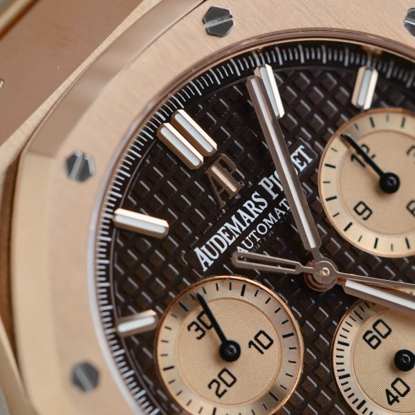 Đồng Hồ Audemars Piguet Chế Tác Royal Oak Chronograph 26239 Mặt Nâu Máy Mỏng Xưởng APS 41mm (2)