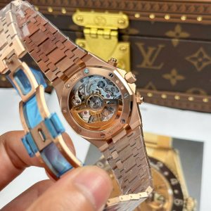 Đồng Hồ Audemars Piguet Rep 11 Royal Oak 26240 Mạ Vàng Hồng Mặt Đen Xưởng APS 41mm (2)