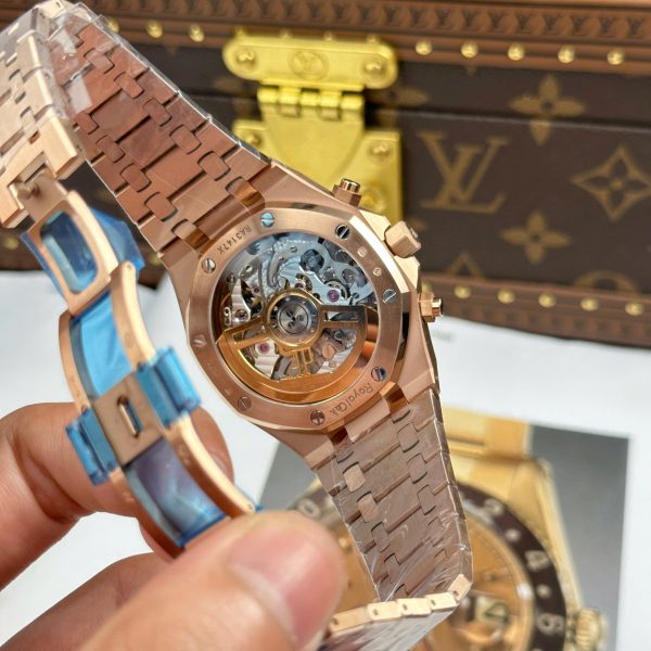 Đồng Hồ Audemars Piguet Rep 11 Royal Oak 26240 Mạ Vàng Hồng Mặt Đen Xưởng APS 41mm (2)