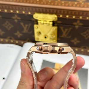 Đồng Hồ Audemars Piguet Rep 11 Royal Oak 26240 Mạ Vàng Hồng Mặt Đen Xưởng APS 41mm (2)