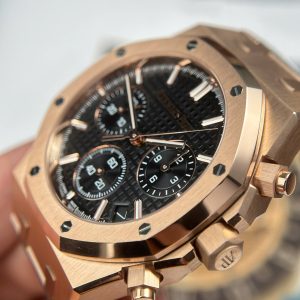 Đồng Hồ Audemars Piguet Rep 11 Royal Oak 26240 Mạ Vàng Hồng Mặt Đen Xưởng APS 41mm (2)