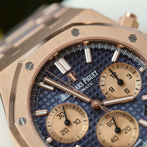Đồng Hồ Audemars Piguet Replica 11 Royal Oak Chronograph 26239 Mặt Xanh Blue Máy Mỏng Xưởng APS 41mm (2)