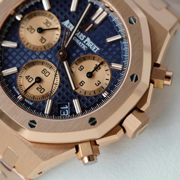 Đồng Hồ Audemars Piguet Replica 11 Royal Oak Chronograph 26239 Mặt Xanh Blue Máy Mỏng Xưởng APS 41mm (2)